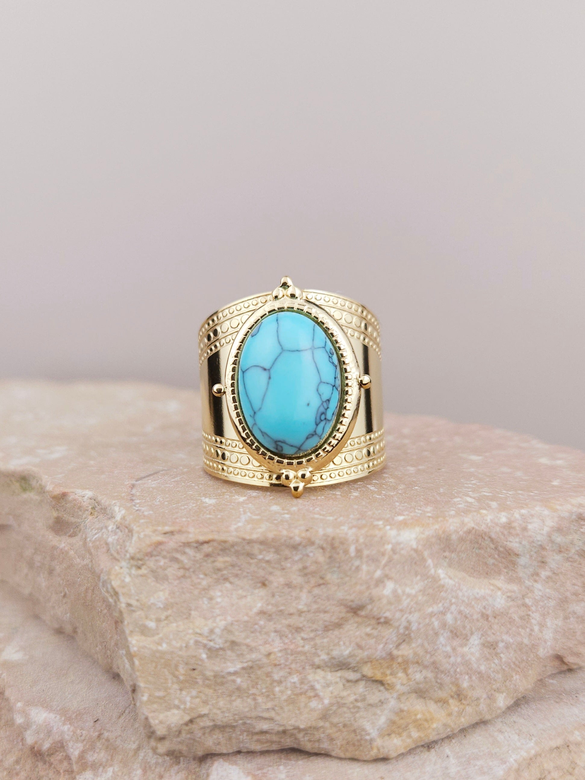 Bague NAGA Turquoise Aztek Bijoux