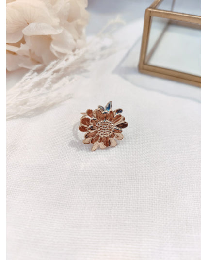 bague fleur dorée