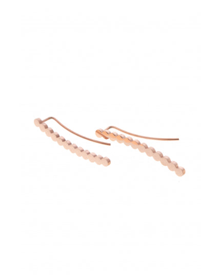 boucle d'oreille crochets multi ronds or rose